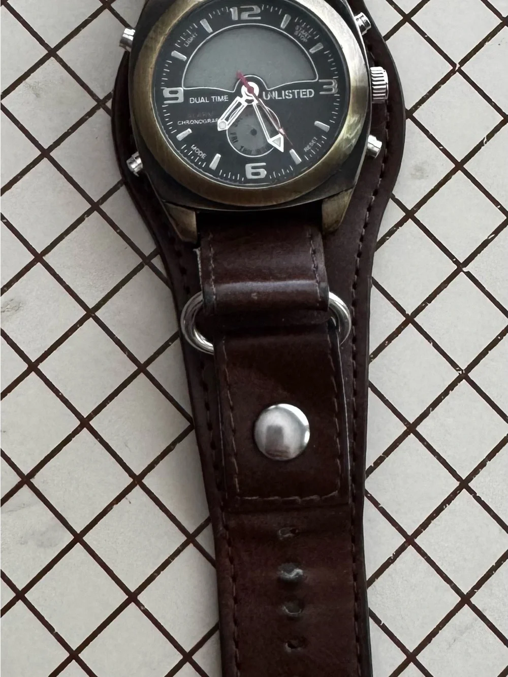Vintage Unlisted by Kenneth Cole Men’s Analog-Digital Chronograph Watch